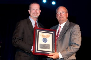 Sen. Greg Goggans accepting the 2009 GACH Legislator of the Year Award